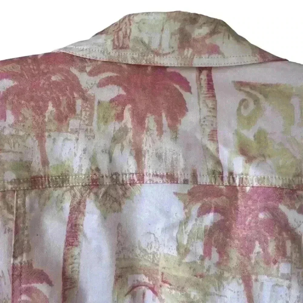 Caribbean Joe Women's Floral Jacket L Multicolor Button Casual Spring - Picture 6 of 9